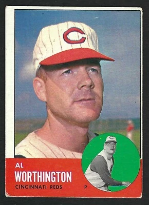 1963 Topps #556 Al Worthington VG-EX Cincinnati Reds - Image 1 of 2