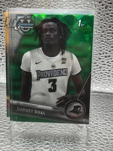 2023-24 Bowman Chrome Sapphire U Green REFRACTOR /99 Garwey Dual Providence - Picture 1 of 1