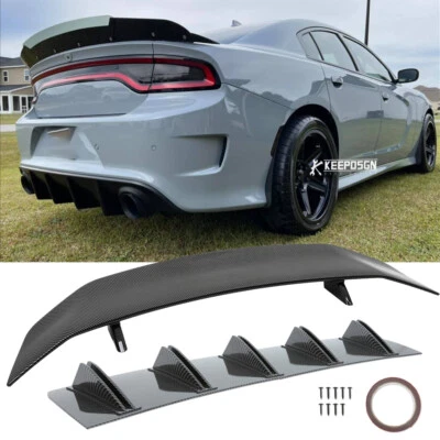 Задний диффузор бампер сплиттер багажник спойлер крыло кромка для Dodge Charger R/T SRT - Изображение 1 из 4