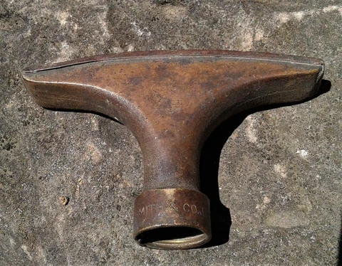 Antique Cast Brass Garden Hose Sprinkler Head Wand Fan Shape Dr. Smith & Co Cover