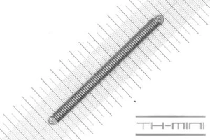 Zug-Feder 1,5mm Haken Öse 8x114mm 12,2kg Spiral Edel-stahl rostfrei Metall - Bild 1 von 1
