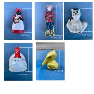 5 Vintage Collectible Figural Mid-Century Salt & Pepper Shakers - Picture 1 of 16