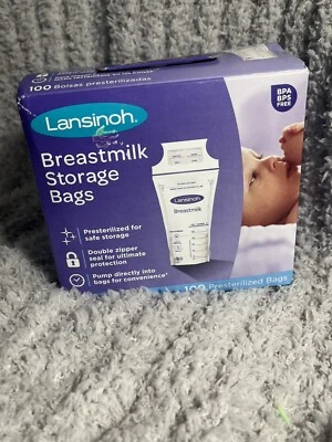 Bolsa de almacenamiento extractor de leche materna Lansinoh nueva en caja - 20470 (100 unidades) Foto 1 de 4