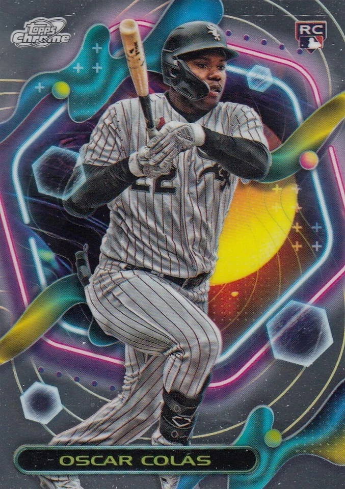 OSCAR COLAS TOPPS CHROME COSMIC ROOKIE CARD RC WHITE SOX #104 2023 23 - Image 1 of 1
