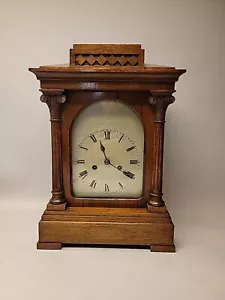 HAC Hamburg American Clock Co. Large Bracket Clock Walnut - Picture 1 of 7