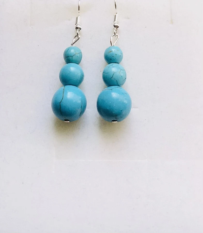 Stunning Turquoise Drop Earrings - Image 1 of 1