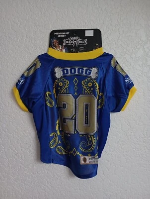 Camiseta de futebol Snoop Doggie Doggs Dog Pet stretch intervalo luxo tamanho grande  - Imagem 1 de 4