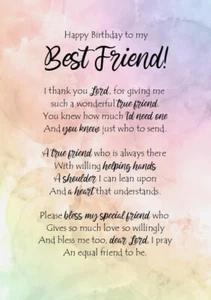 NEW Happy Birthday To My Best Friend A5 Card Friendship Best Friend With Love - Picture 1 of 4