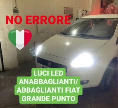 KIT LUCI LED PER FIAT GRANDE PUNTO ANABBAGLIANTI ABBAGLIANTI NO ERRORE CANBUS  Foto 1 de 4