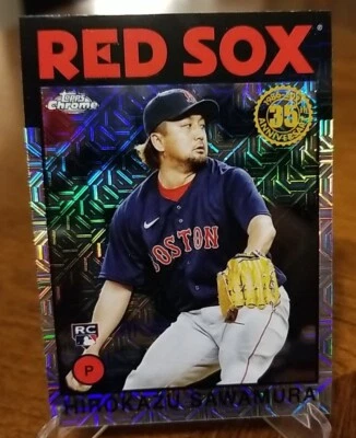 2021 Topps Chrome Series 2 Baseball 86 Silver Pack 86C-46 Hirokazu Sawamura Mojo - Image 1 of 2