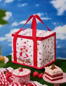 🍓STRAWBERRY SHORTCAKE Insulated Lunch Bag CUPCAKE Pet Cat Cooler Meal Tote🍓 - Picture 1 of 15