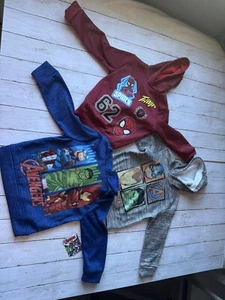 New kids boys Avengers Marvel spiderman red Blue hoodie sweatshirts size 5 - Picture 1 of 8