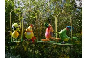 Vogel Garten Deko hängend Crazy Hüpfbaum lustig bunt verschiedene Stile - Bild 1 von 14