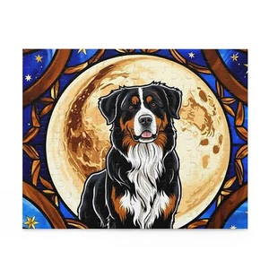 Berner Sennenhund Puzzle 120 252 500 Teile, Buntglaspuzzle, Berner Geschenk - Bild 1 von 4