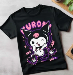 Kuromi T-Shirt My Melody and Kuromi Sanrio Anime Manga Girl Kawai Shirt All Size - Picture 1 of 7