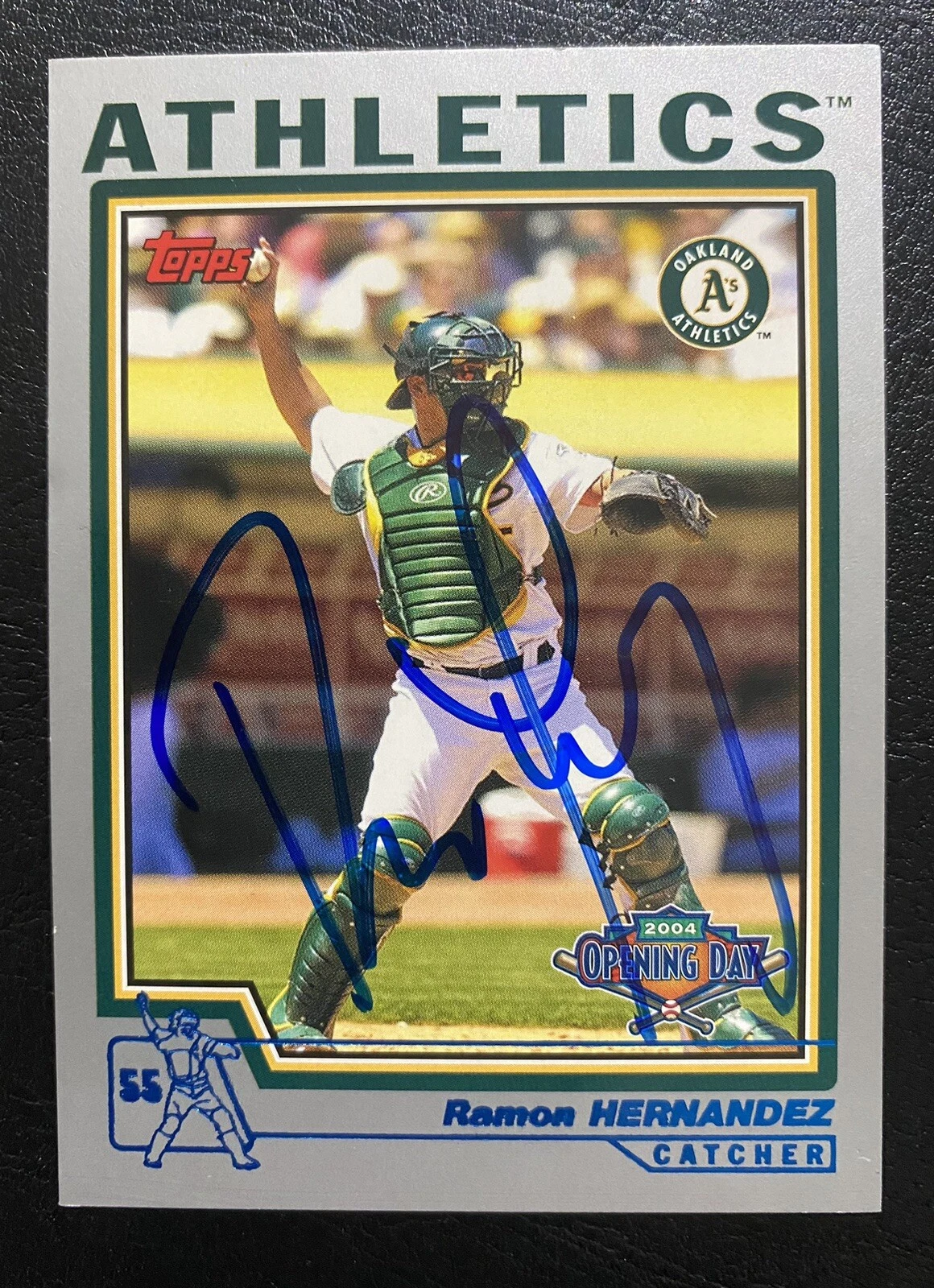 2004 Topps Opening Day - #24 Ramon  Hernandez Oakland Athletics  Autographed