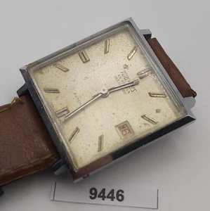 PROJECT TO FIX TUGARIS SILVER DIAL AUTOMATIC CUSHION EU SHIP MENS 9446 WATCH - Picture 1 of 4