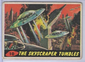 1962 Mars Attacks 10 The Skyscraper Tumbles RAW Bubbles / Topps STC - Picture 1 of 2