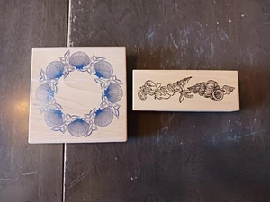 2 estampillas montadas en madera con temática de concha vintage ¡Sello! & PSX - Imagen 1 de 11