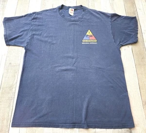 Vtg Old Ironsides Dexheim Germany Alpha Company Distressed T-shirt Men's XL - Picture 1 of 9