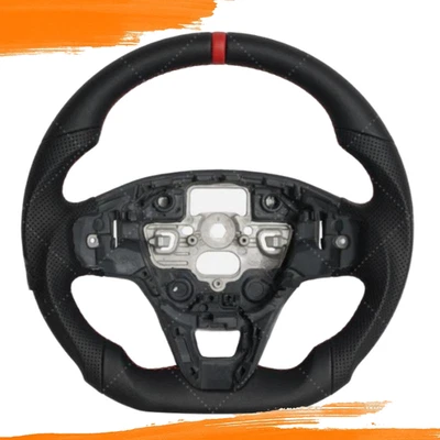 Fits 2014-19 Ford Focus Fiesta w/Red LineFull Leather Sport Steering Wheel - Image 1 of 4