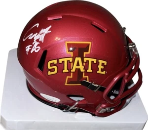 Iowa State Cyclones Carson Hansen signierter Speed Mini Helm JSA zertifiziert - Bild 1 von 1