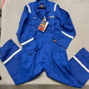 Red Wing FR Coveralls Mens 56R Blue Work Wear NFPA 2112 Fire Resistant *Name - Picture 1 of 20