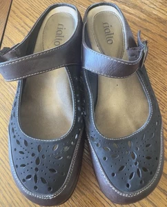 Rialto Viva Mary Jane Clog Style Sandals Comfort Shoes Size 8.5 M Natural - Picture 1 of 11