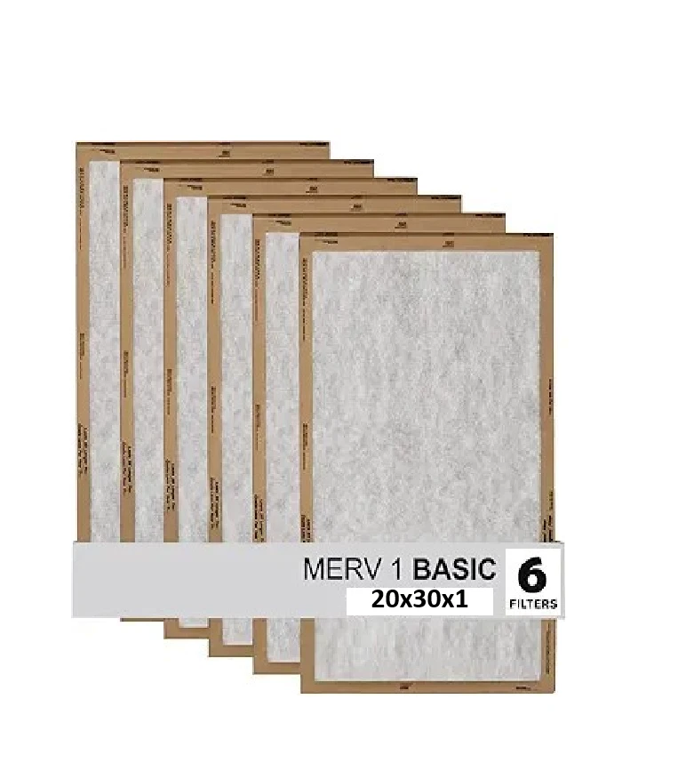20x30x1 Air Filter, 3M MERV 1 HVAC AC Furnace Filter Replacement, 6-Pack - Image 1 of 4