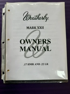 Weatherby Mark XXII(Anschutz) Bolt Action Rifle Manual - Image 1 of 4
