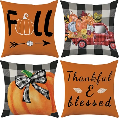 Juego de 4 Fundas de Almohada Feliz Navidad 18 X 18 Pulgadas Rojo Navidad  Foto 1 de 4