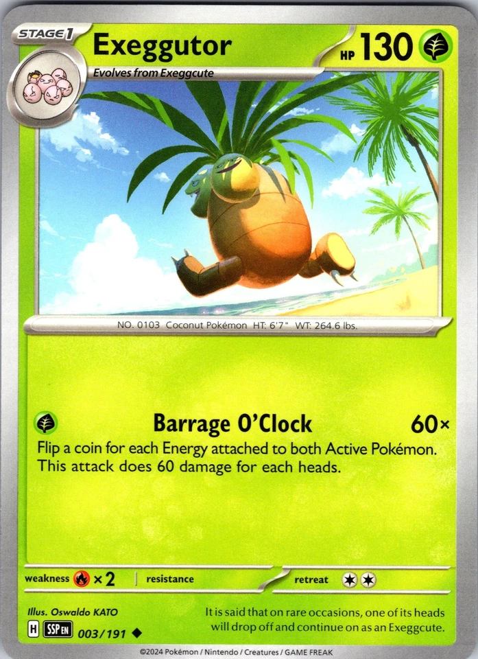 Exeggutor Uncommon SV08: Surging Sparks 003/191 NM - Image 1 of 1