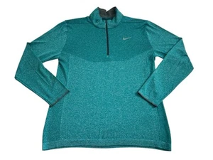 Nike Hombres Golf Flex Tejido 1/4 Cremallera Manga Larga Camiseta Sudadera Verde Azulado Talla XL - Imagen 1 de 7