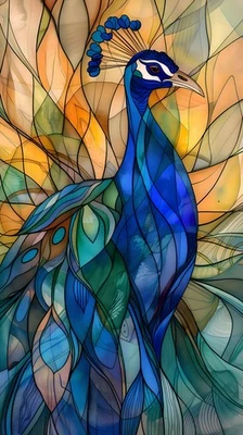 Animales Pájaro Pavo Real Lienzo Abstracto Decoración del Hogar Arte de Pared Póster Impresión Pintura Foto 1 de 4