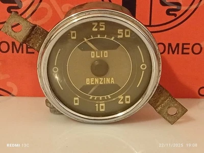 Fiat 500 Mickey Instrument Indicateur de Pression Huile Essence - Photo 1/4