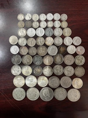 Lot of (61) Misc. Silver French coins - Image 1 of 4