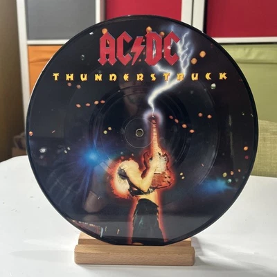 AC/DC Thunderstruck Single 10" Picture Disc Vinyl 1990 UK RARE B8907P VG+ - Image 1 of 4