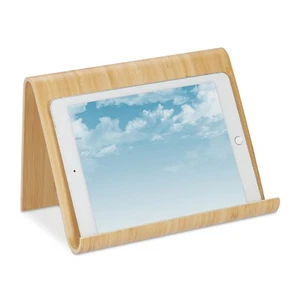 Tablet ständer Leseständer Holz Buchablage Kochbuchständer leicht natur 330 g - Bild 1 von 6