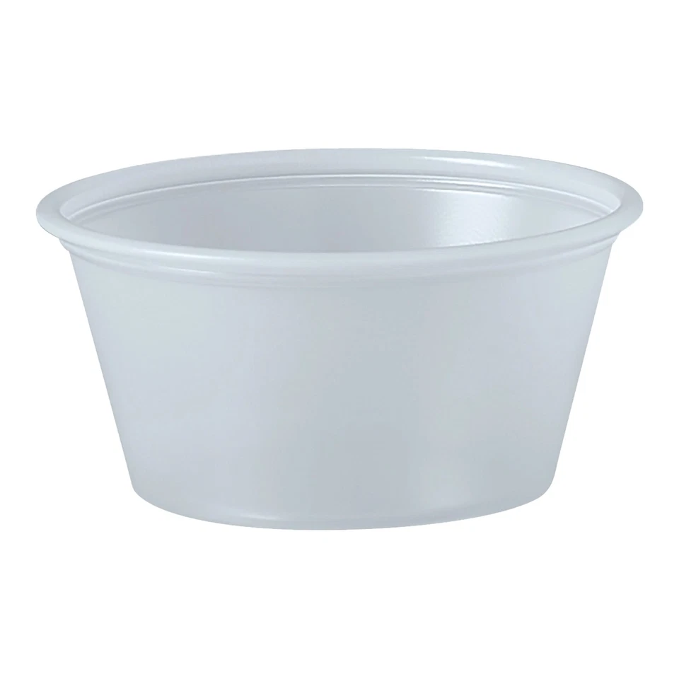 Solo Disposable Souffle Cup Clear Plastic 2 oz. 2500 Ct P200N