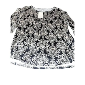 Women's Auciccoo Black Paisley with a hint of Green NWT 3XL - Picture 1 of 7