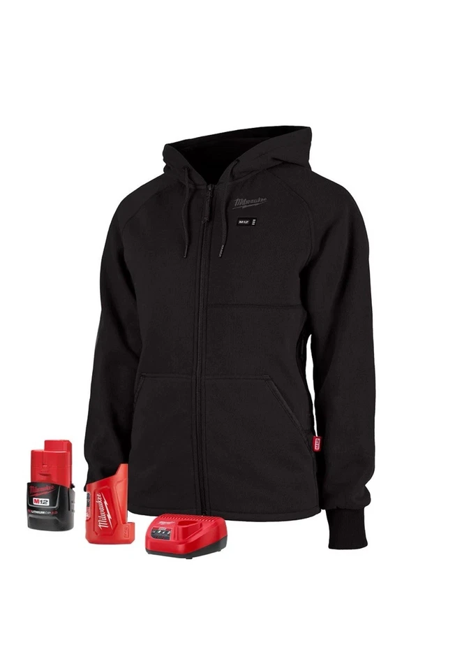 Milwaukee M12 Women's Heated Hoodie Kit  (Black) Size M - Image 1 of 1