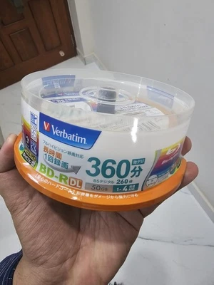 Verbatim Blu-ray Disc 20 Spindle 50GB 4X Speed BD-R DL VBR260YP20SV1 NEW Japan - Image 1 of 4