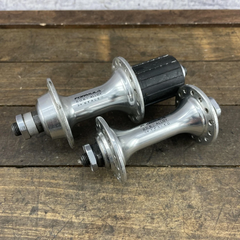 Formula Road Bike Hub Set 32H Rear 28H Front 130mm Alloy Sealed Bearing Pair - Image 1 of 4