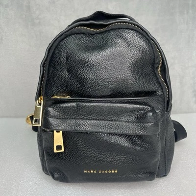 Mochila pequeña de cuero granulado negra Marc Jacobs Varsity Pack para mujer Foto 1 de 4