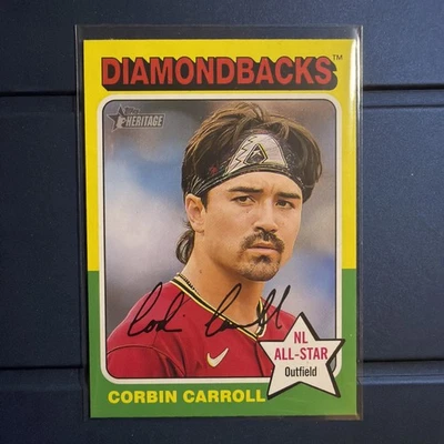 2024 Topps Heritage Corbin Carroll All Star Image Variation #372 Diamondbacks - Image 1 of 2
