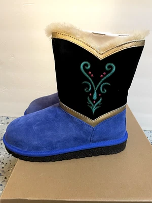 Редкий UGG Anna коронации ботинки ограниченного тиража стриженный мех ботинки детский размер 2 новый - Изображение 1 из 4