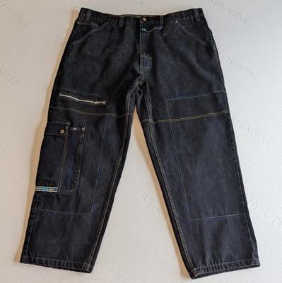 JEANS H2O VINTAGE PACO SPORT PARA HOMBRE Denim Negro 48x32 (45x29) Patinador holgado Grunge Foto 1 de 4