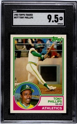 1983 Topps Traded #87T Тони Филлипс Oakland дебютант карта RC SGC 9,5 новом + - Изображение 1 из 2