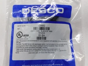 Desco 09682 ESD 20' Coiled Cord w/4mm Banana Plug and Snap for ESD Band, NEW - Picture 1 of 3