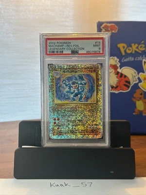 2002 POKEMON LEGENDARY COLLECTION #15 MACHAMP REVERSE HOLO FOIL PSA 9 MINT - Image 1 of 2